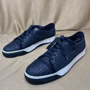 LANVIN?DBB1 VTR Woven Leather & Suede Sneakers